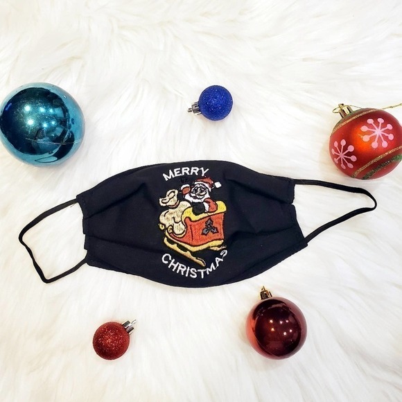 - Christmas Embroidered Face Mask - Picture 1 of 5